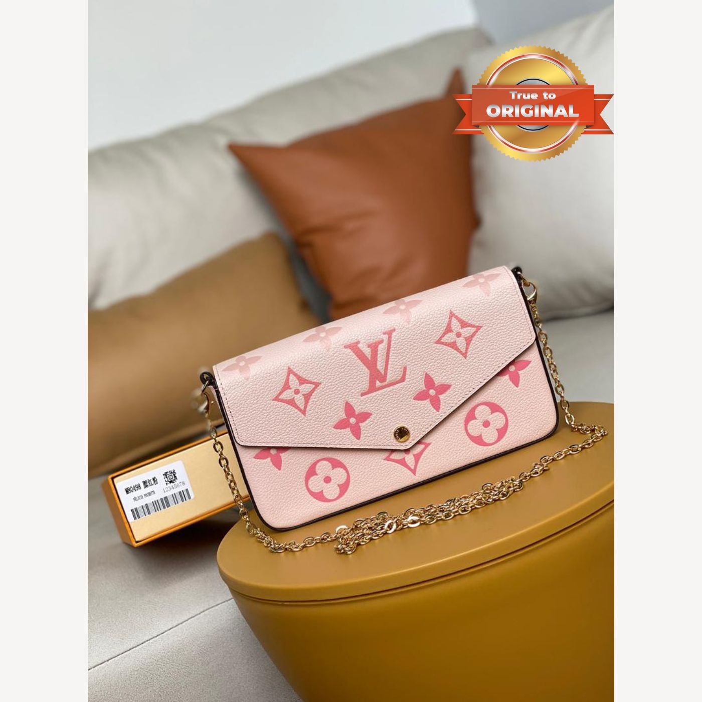 [True-to-ORIGINAL] Louis Vuitton Felicie Pochette Monogram Pink For Women 8.3in/21cm